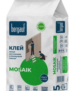 Bergauf Mosaik 25 кг Клей белый для мозаики и прозрачной плитки