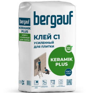 Bergauf Keramik Plus С1 усиленный плиточный клей, 25 кг