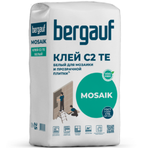 Bergauf Mosaik 5 кг Клей белый для мозаики и прозрачной плитки