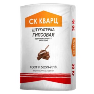 СК КВАРЦ Гипсовая штукатурка белая (Механизированного нанесения)
